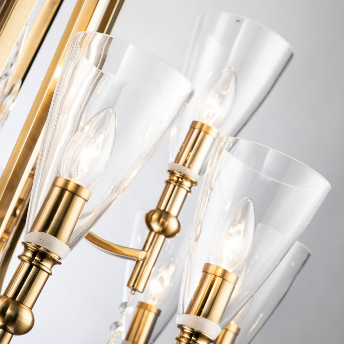 2968-15P, подвесная люстра, D900xH690/1690, 15xE14x40W