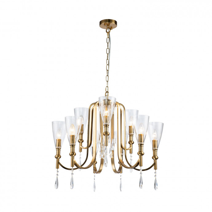 2968-9P, подвесная люстра, D700xH570/1570, 9xE14x40W