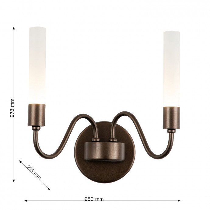 3014-2W, настенный светильник, D215xW280xH280, 2xG9LEDx7W, 600LM, 3000K, included