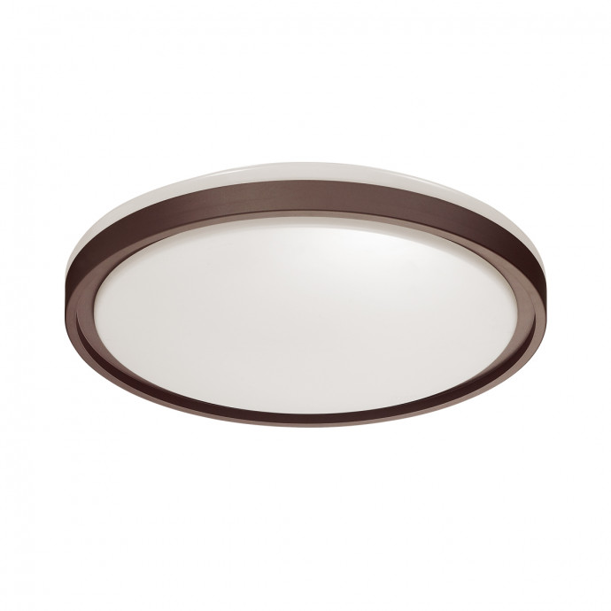 3044/EL PALE SN 028 Светильник пластик/белый/коричневый LED 72Вт 3000-6000К D495 IP43 пульт ДУ NAVIL