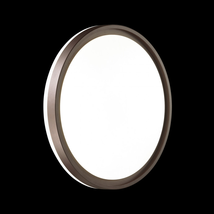 3044/EL PALE SN 028 Светильник пластик/белый/коричневый LED 72Вт 3000-6000К D495 IP43 пульт ДУ NAVIL