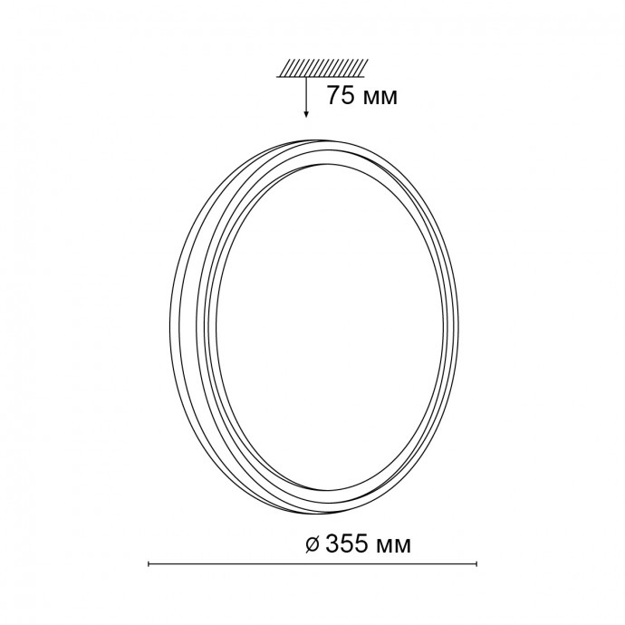 3045/CL PALE SN 029 Светильник пластик/белый/черно-золотой LED 30Вт 4000К D355 IP43 KLAPA