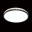 3053/EL PALE SN 023 Светильник пластик/белый/черный LED 72Вт 3000-6000К D490 IP43 пульт ДУ DORTA