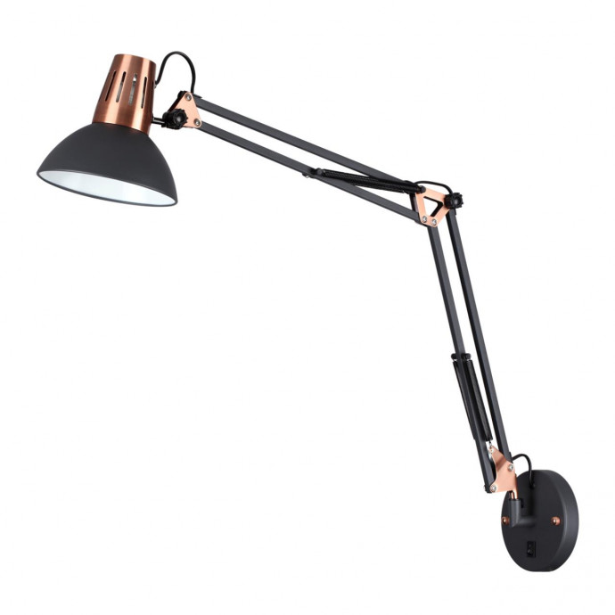3318/1W MODERN ODL17 526 черный, медный Бра-трансформер с выключателем E27 60W 220V KAPAL