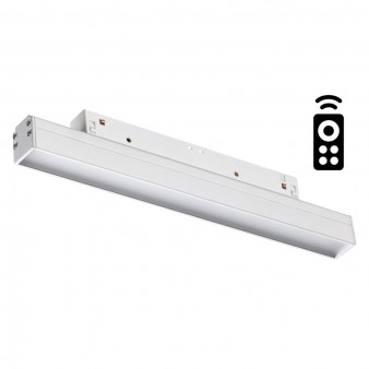 358613 SHINO NT21 050 белый Трековый низковольтный св-к диммируемый с ДУ, со сменой цв.температуры IP20 LED 3000~6500К 12W 48V FLUM