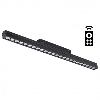 358624 SHINO NT21 050 черный Трековый низковольтный св-к диммируемый с ДУ, со сменой цв.температуры IP20 LED 3000~6500К 24W 48V FLUM