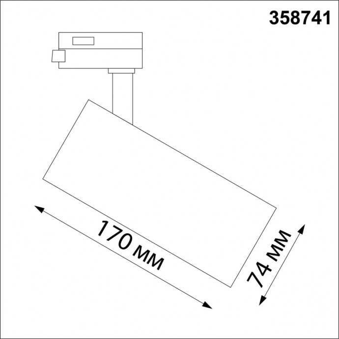 358741 PORT NT21 095 черный Светильник трековый однофазный трехжильный с переключ. цв.температуры IP20 LED 3000К4000К6000К 20W 100-265V NAIL