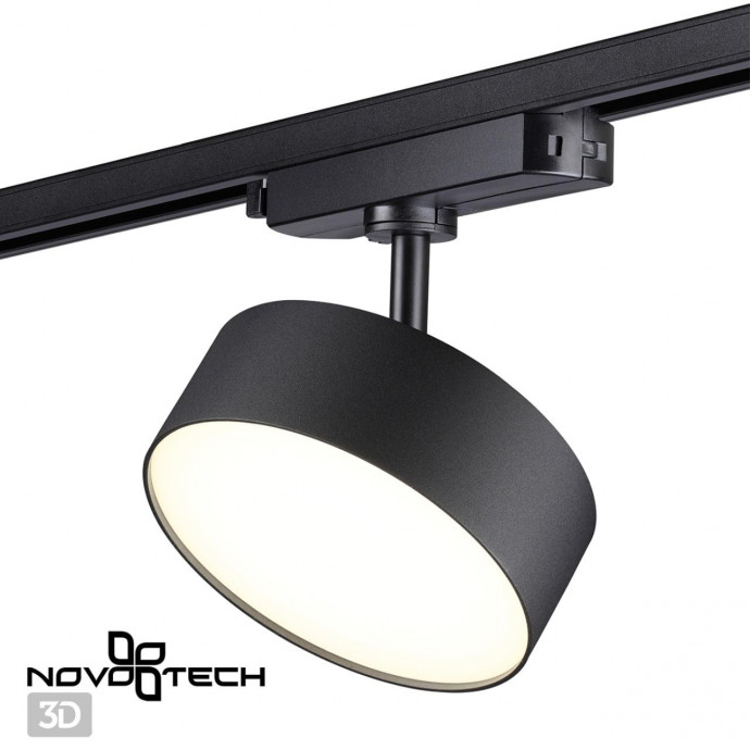 358756 PORT NT21 092 черный Светильник трековый однофазный трехжильный IP20 LED 24W 4000K 2100Лм 100-265V PROMETA