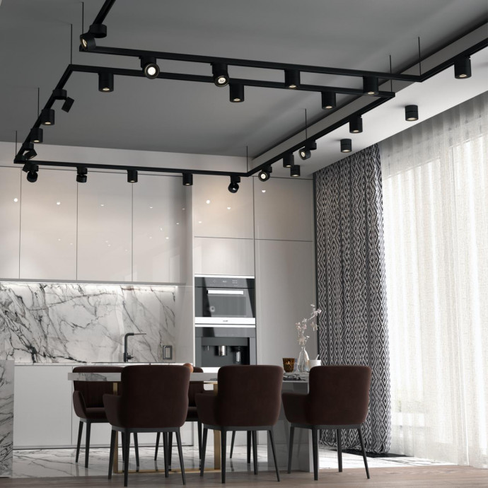 358777 PORT NT21 093 черный Светильник трековый однофазный трехжильный IP20 LED 15W 4000K 1300Лм 100-265V GRODA