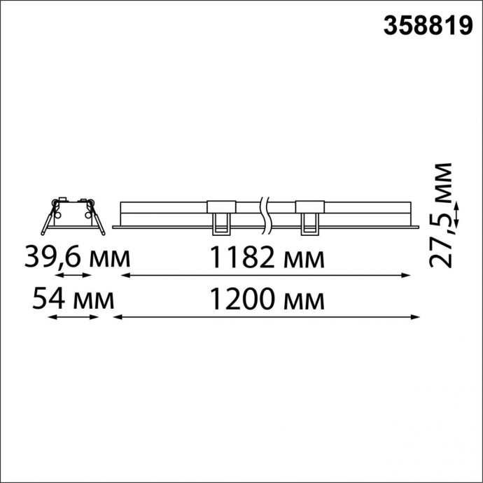 358819 SPOT NT22 262 черный Встраиваемый светодиодный светильник IP20 LED 4000K 36W 220V ITER