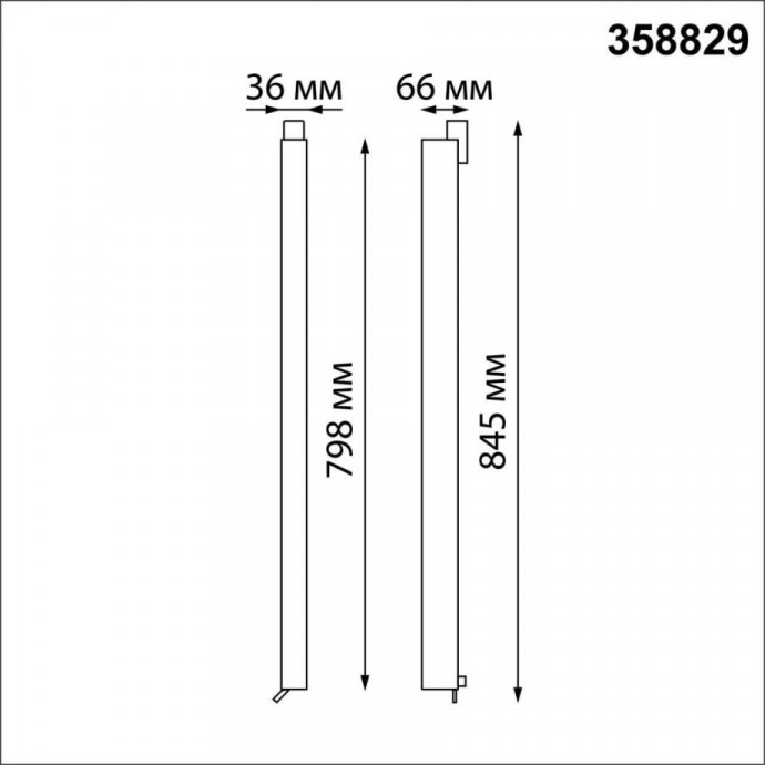 358829 PORT NT22 074 черный Светильник трековый однофазный трехжильный IP20 LED 4000K 40W 220V ITER