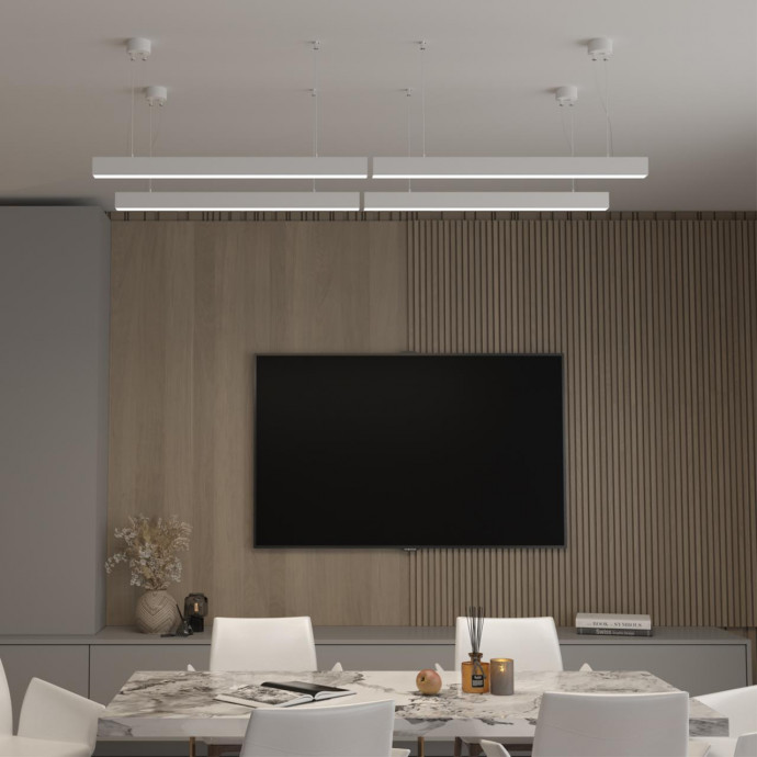 358865 OVER NT22 172 белый Светильник накладной/подвесной светодиодный (длина подвесов 1,2м) IP20 LED 4000K 40W 220V ITER