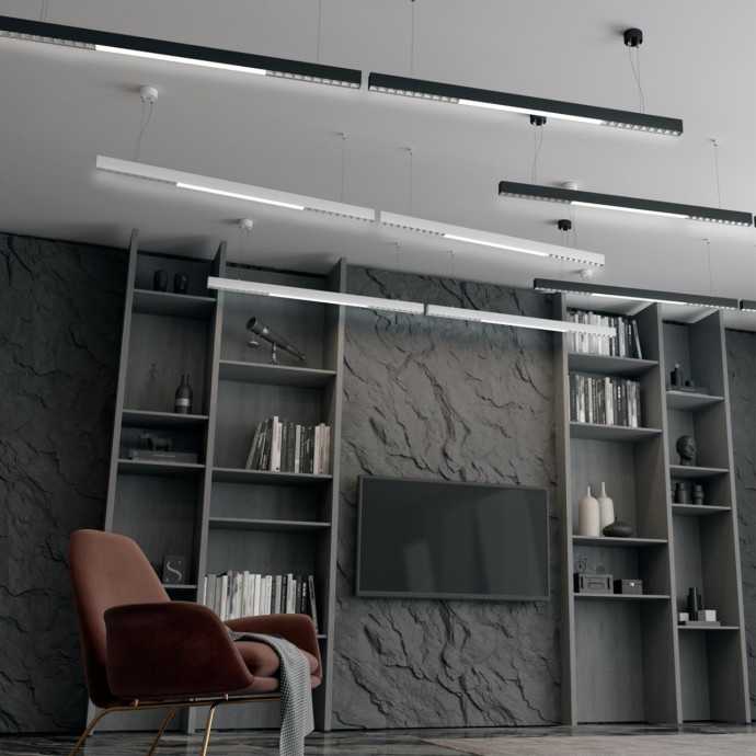 358871 OVER NT22 172 белый Светильник накладной/подвесной светодиодный (длина подвесов 1,2м) IP20 LED 4000K 30W 220V ITER