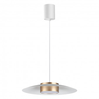 358895 OVER NT22 191 белый/золото Светильник накладной светодиодный, провод 2м IP20 LED 4000К 18W 220-240V PILZ