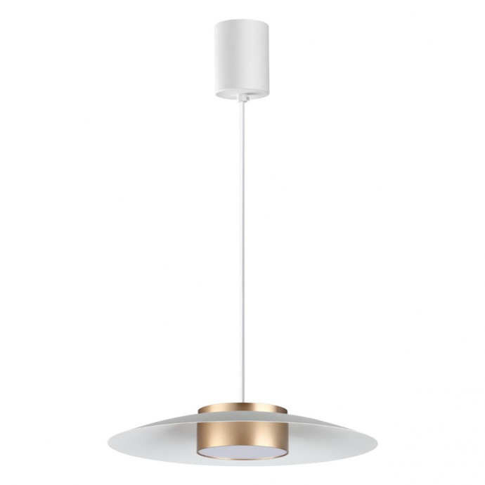 358895 OVER NT22 191 белый/золото Светильник накладной светодиодный, провод 2м IP20 LED 4000К 18W 220-240V PILZ