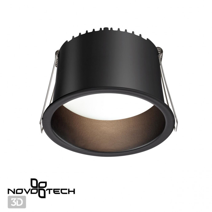 358902 SPOT NT22 227 черный Светильник встраиваемый светодиодный IP20 LED 4000К 12W 220V TRAN