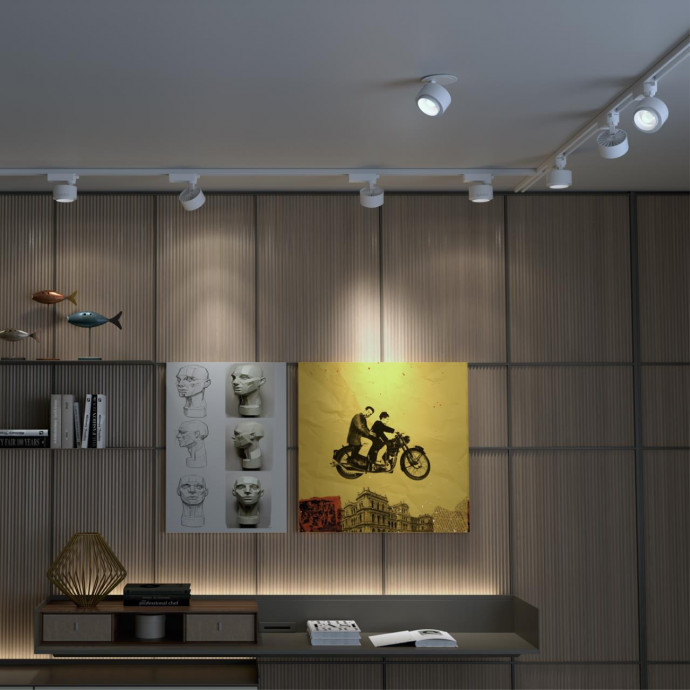 358943 PORT NT22 082 белый Светильник трековый однофазный трехжильный IP20 LED 4000К 15W 220V EDDY