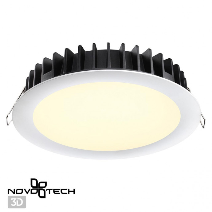358955 SPOT NT22 230 белый Встраиваемый светодиодный светильник с переключателем цветовой температуры IP20 LED 3000К4000К6000К 20W 220V LANTE