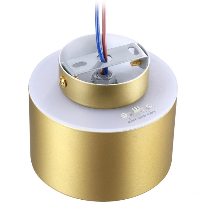 358972 OVER NT22 161 бронза св. Светильник накладной с переключ. цв. температуры IP20 LED 3000К4000К6000К 12W вниз + 3W вверх 110-265V GIRO