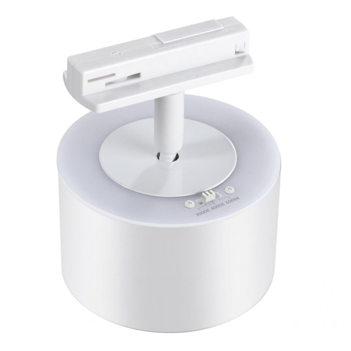 358973 PORT NT22 079 белый Светильник трековый однофазный трехжильный с переключ. цв. температуры IP20 LED 3000К4000К6000К 12W вниз + 3W вверх 110-2