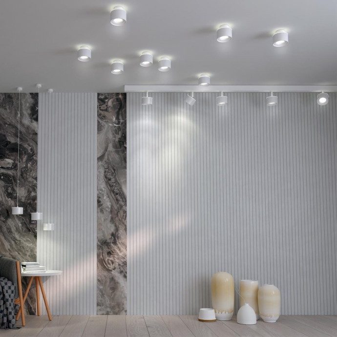 358979 SHINO NT22 047 белый Трековый светильник для низковольного шинопровода с переключ. цв. температуры IP20 LED 3000К4000К6000К 12W вниз + 3W вве