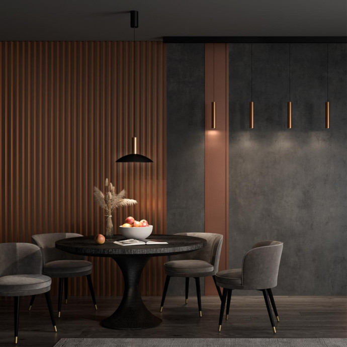 358986 OVER NT22 159 бронза светлая/черный Светильник светодиодный накладной, провод 2м IP20 LED 4000K 15W 220V ALBA