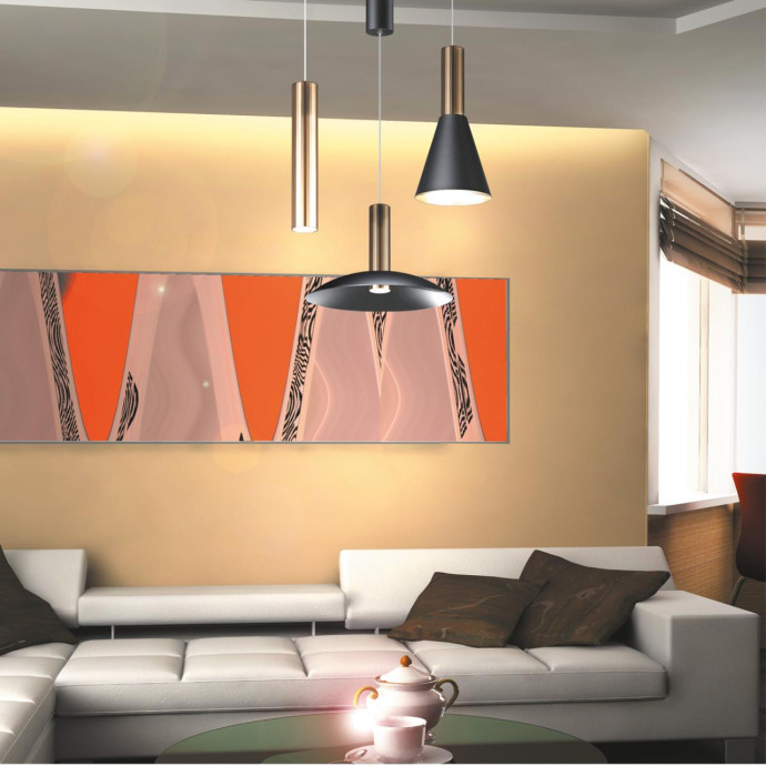 358989 OVER NT22 159 бронза светлая/черный Светильник светодиодный накладной, провод 2м IP20 LED 4000K 20W 220V ALBA