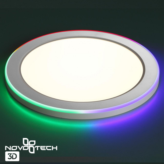 359011 SPOT NT23 белый Светильник встраиваемый светодиодный (три сценария работы) IP20 LED 4000К+RGB 18W+6W 100-265V 1440Лм SPAN