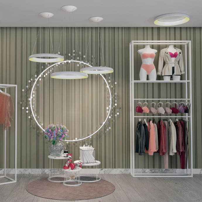 359033 OVER NT23 000 белый Светильник накладной диммируемый, в комплекте пульт ДУ (2.4G) IP20 LED 3000К~6000К 60W 85-265V FOLD