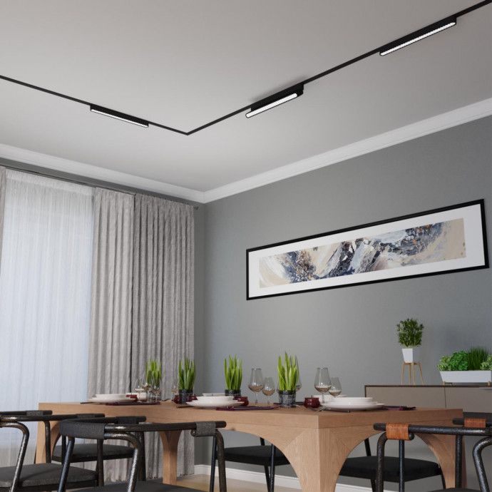 359082 SHINO NT23 000 черный Трековый светильник для низковольтного шинопровода IP20 LED 18W 48V 4000K 1080Лм SMAL