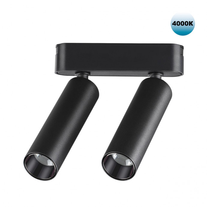 359086 SHINO NT23 000 черный Трековый светильник для низков. шинопровода IP20 LED 4000K 2*7W 48V 1260Лм SMAL