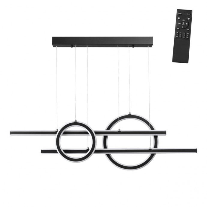 359183 OVER NT23 000 черный Светильник подвесной диммируемый, в комплекте пульт ДУ IP20 LED 4000К 116W 220V ONDO