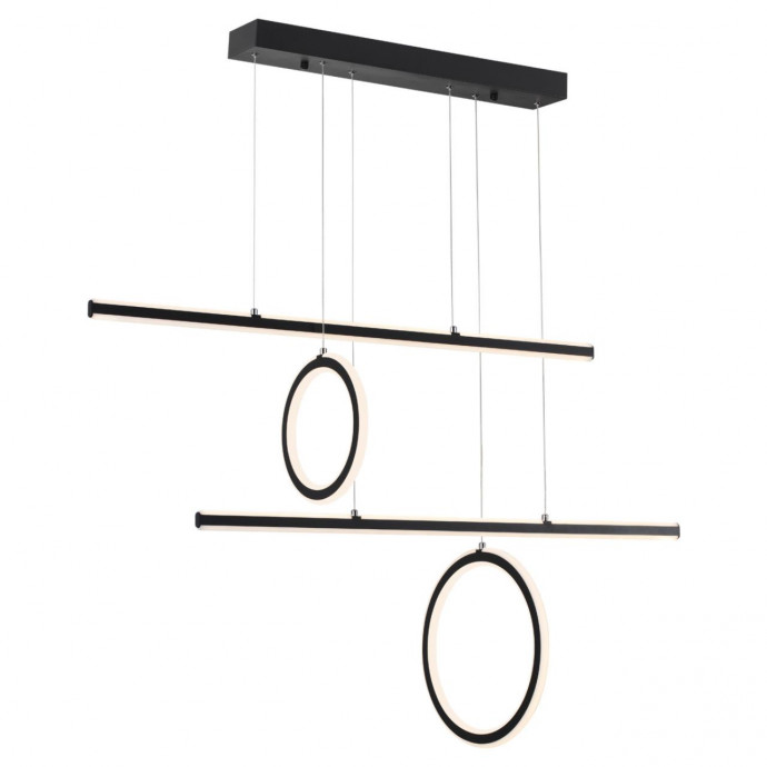 359183 OVER NT23 000 черный Светильник подвесной диммируемый, в комплекте пульт ДУ IP20 LED 4000К 116W 220V ONDO