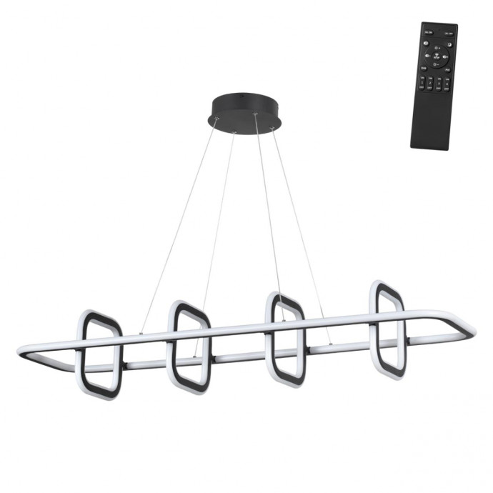 359185 OVER NT23 000 черный Светильник подвесной диммируемый, в комплекте пульт ДУ IP20 LED 4000К 175W 220V ONDO