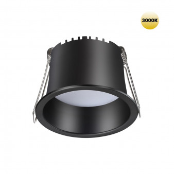 359233 SPOT NT23 000 черный Светильник встраиваемый светодиодный IP20 LED 6W 220V 360Лм 3000К TRAN
