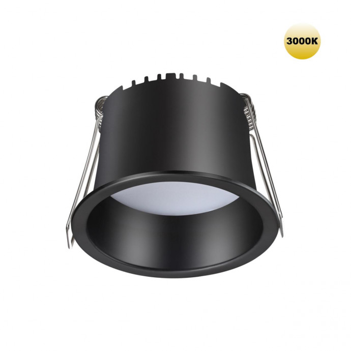 359233 SPOT NT23 000 черный Светильник встраиваемый светодиодный IP20 LED 6W 220V 360Лм 3000К TRAN