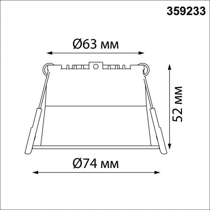 359233 SPOT NT23 000 черный Светильник встраиваемый светодиодный IP20 LED 6W 220V 360Лм 3000К TRAN