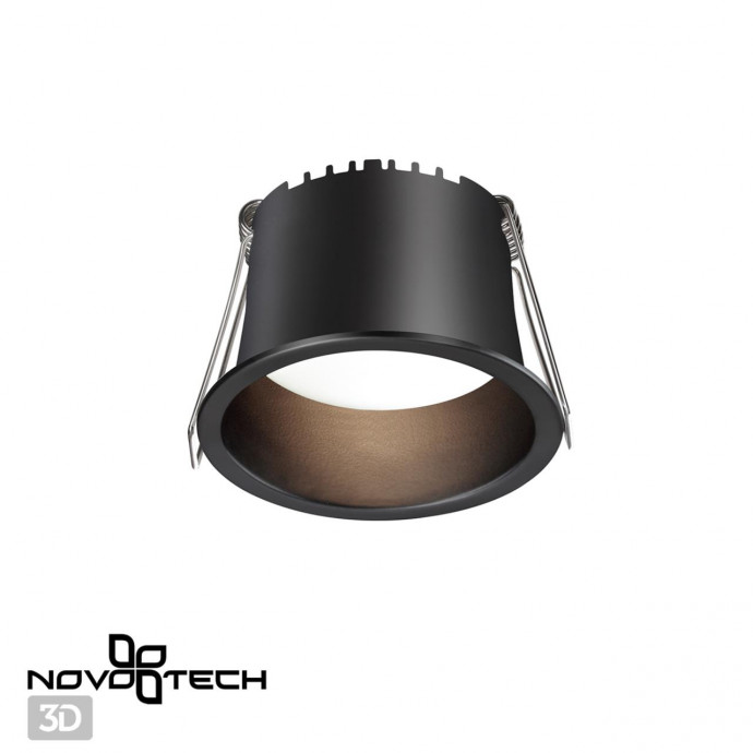 359233 SPOT NT23 000 черный Светильник встраиваемый светодиодный IP20 LED 6W 220V 360Лм 3000К TRAN