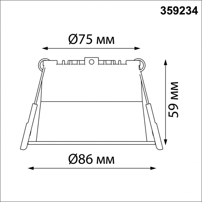 359234 SPOT NT23 000 белый Светильник встраиваемый светодиодный IP20 LED 9W 220V 540Лм 3000К TRAN