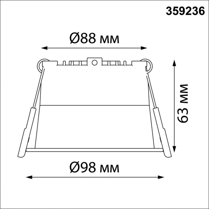 359236 SPOT NT23 000 белый Светильник встраиваемый светодиодный IP20 LED 12W 220V 840Лм 3000К TRAN