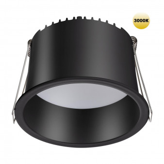 359237 SPOT NT23 000 черный Светильник встраиваемый светодиодный IP20 LED 12W 220V 840Лм 3000К TRAN