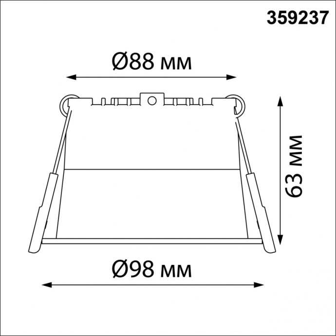 359237 SPOT NT23 000 черный Светильник встраиваемый светодиодный IP20 LED 12W 220V 840Лм 3000К TRAN
