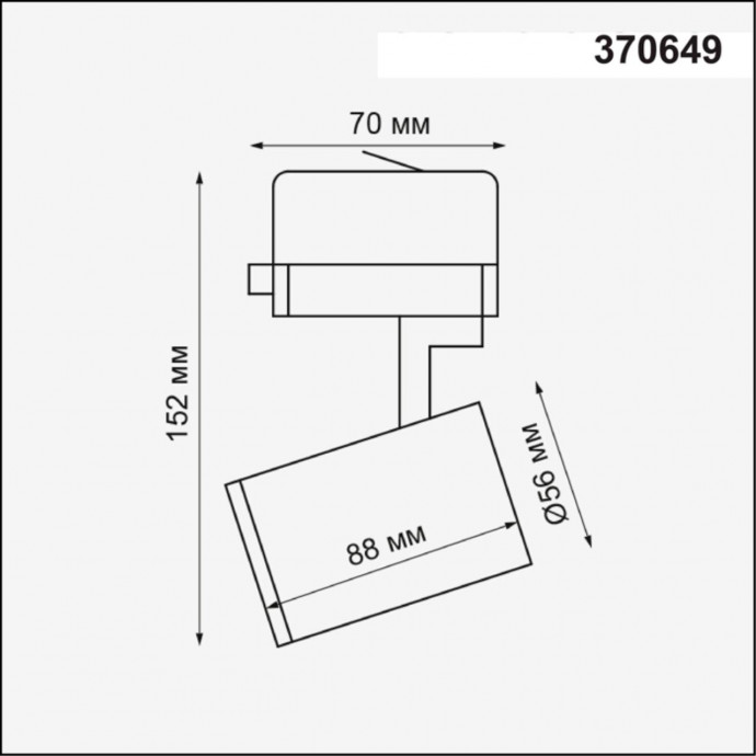 370649 PORT NT19 000 черный Светильник трёхфазный трековый IP20 GU10 50W 220V GUSTO