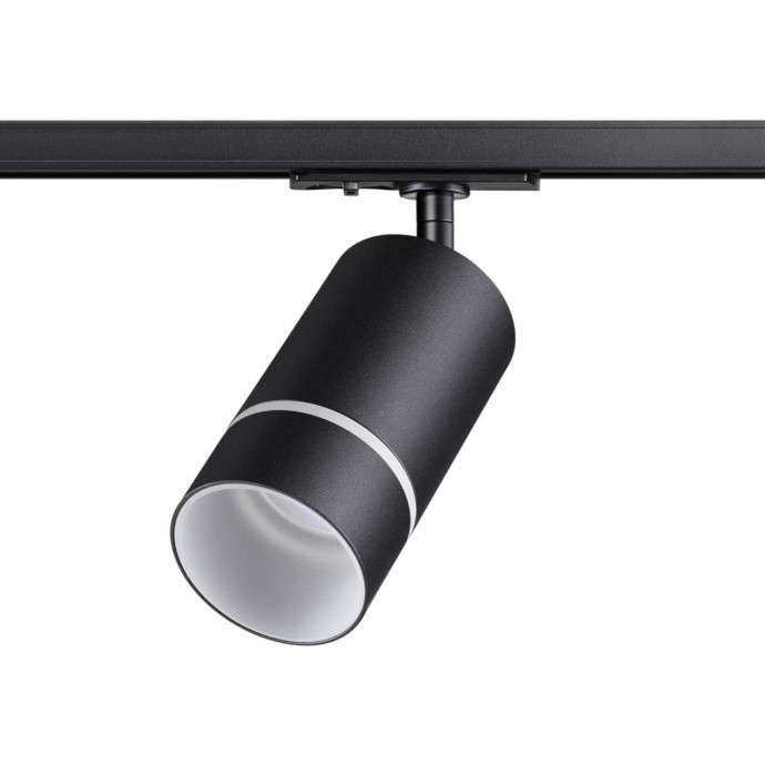 370777 PORT NT21 058 черный Однофазный трековый светильник трехжильный IP20 GU10 9W 235V ELINA