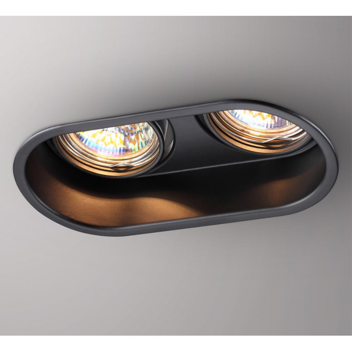 370841 SPOT NT22 278 черный Светильник встраиваемый IP20 GU10 2*50W 220V CLOUD