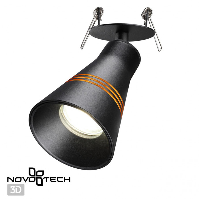 370855 SPOT NT22 236 черный Светильник встраиваемый IP20 GU10 9W 220V SOBIT