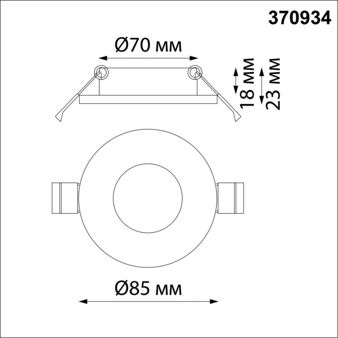 370934 SPOT NT22 286 белый Светильник встраиваемый влагозащищенный IP44 GU10 50W 220V AQUA