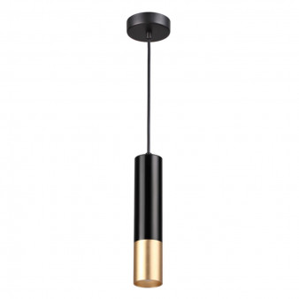 3876/1L HIGHTECH ODL19 265 черный с золотом Подвесной светильник GU10 1*50W 220V KIKO
