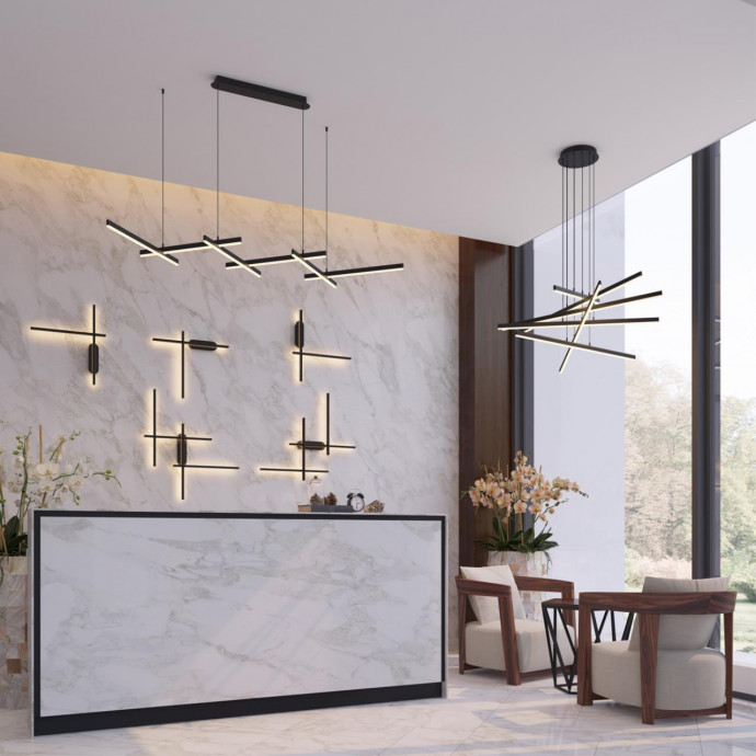 3890/96L L-VISION ODL20 146 черный/металл Подвесной светильник LED 4000K 96W 220V RUDY