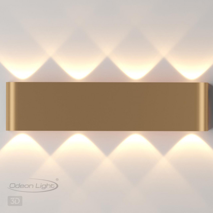 3893/8WL HIGHTECH ODL20 197 золотистый/металл Настенный светильник LED 3000K 8W 220V MAGNUM